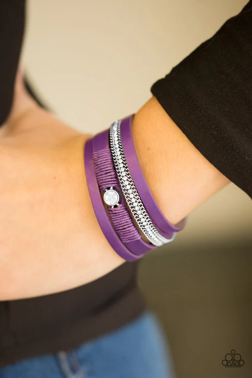 Catwalk Craze Purple Wrap Bracelet
