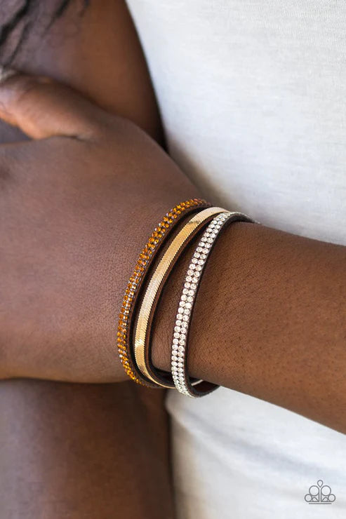 I Mean Business Brown Wrap Bracelet