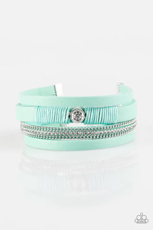 Catwalk Craze Green Wrap Bracelet