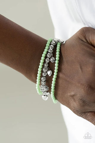 Springtime Sweethearts Green Bracelet