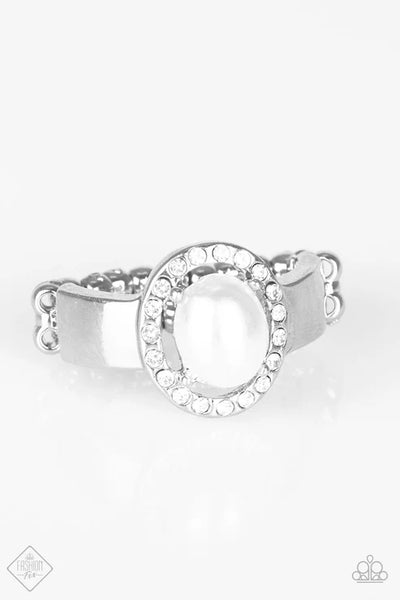 Upper Uptown White Ring - Fiercely 5th Avenue April 2018 Fashion Fix