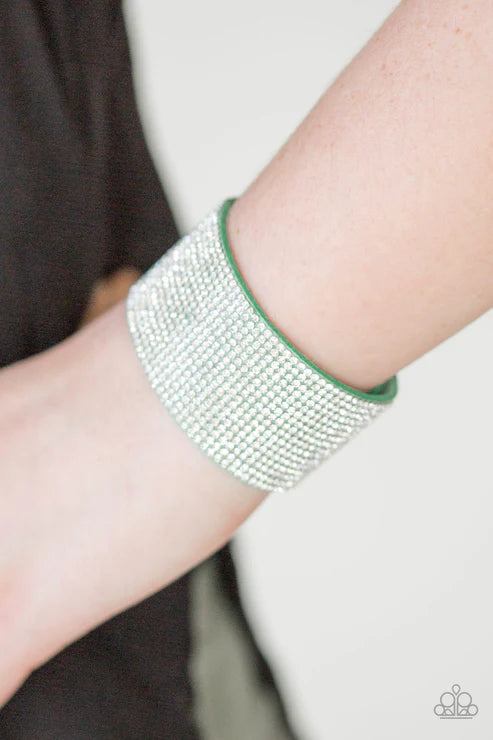 Roll With The Punches Green Wrap Bracelet