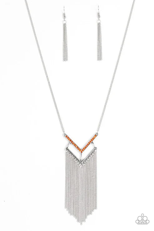 Alpha Glam Orange Necklace