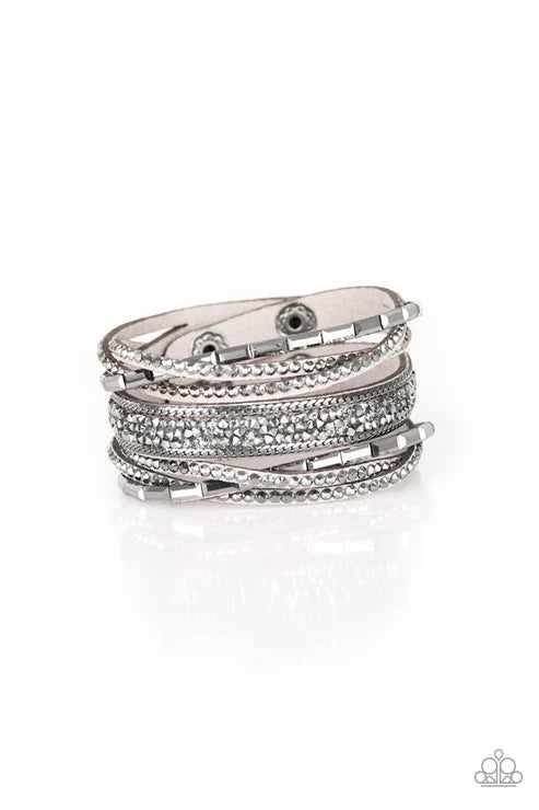 Punk Prowess Silver Wrap Bracelet