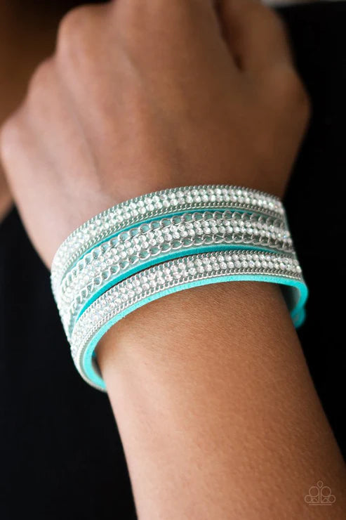 Dangerously Drama Blue Wrap Bracelet