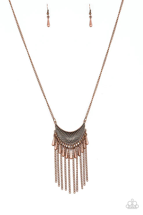 Happy Is The Huntress Copper Necklace