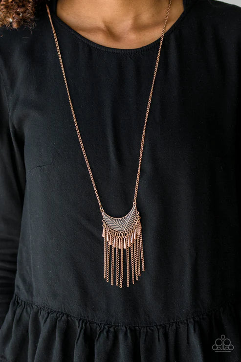 Happy Is The Huntress Copper Necklace