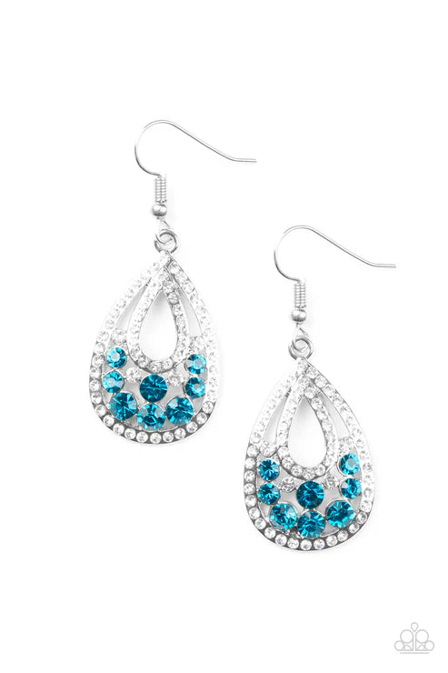 Sparkling Stardom Blue Earrings