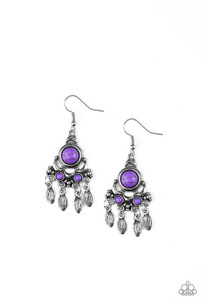 No Place Like HOMESTEAD Purple Earrings - Fashion Fix Exclusive