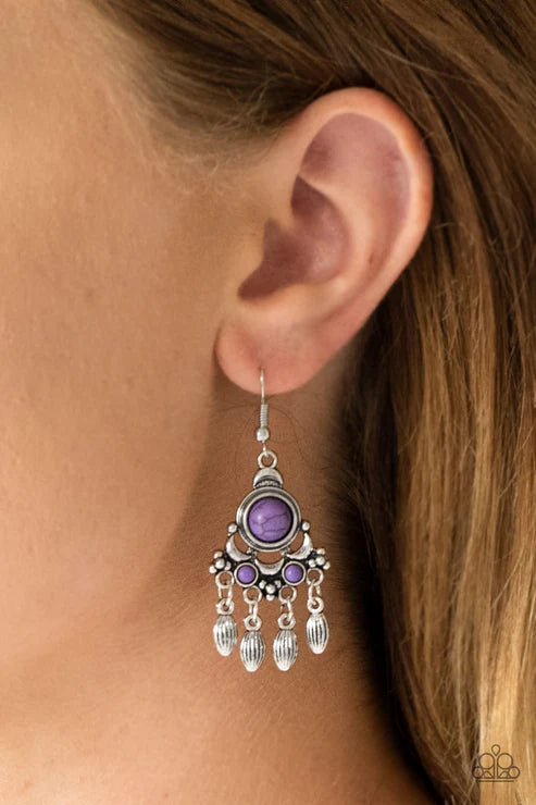 No Place Like HOMESTEAD Purple Earrings - Fashion Fix Exclusive