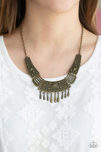 STEER It Up Brass Necklace