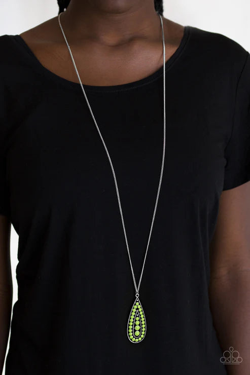 Tiki Tease Green Necklace