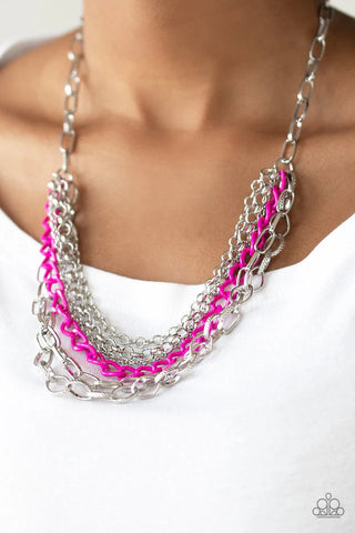 Color Bomb Pink Necklace