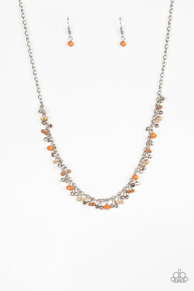 Sailing The Seven Seas Orange Necklace