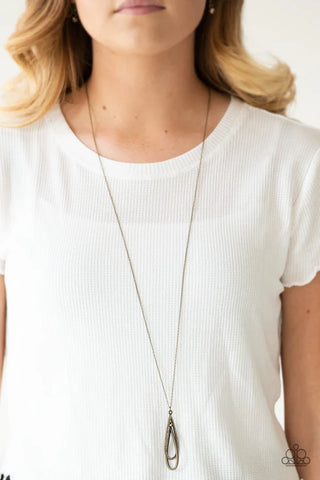 Step Into The Spotlight Brass Necklace