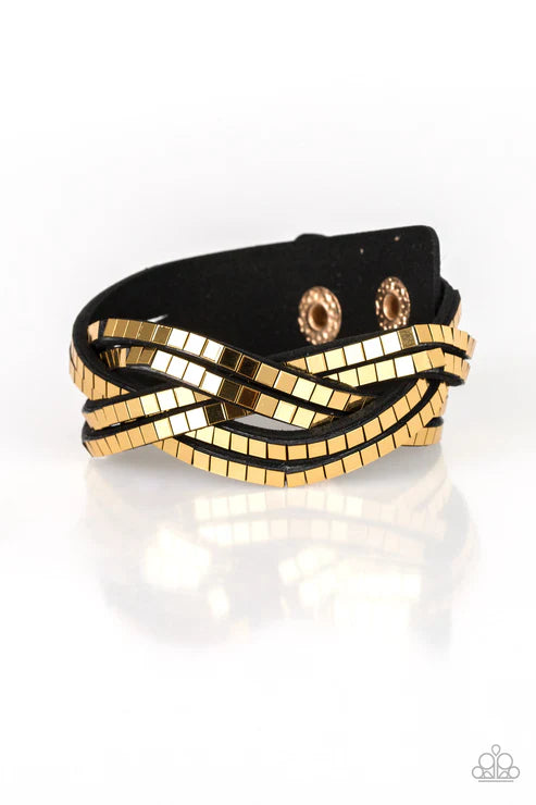 Looking For Trouble Gold Wrap Bracelet