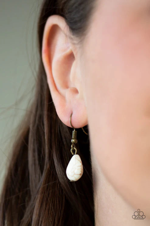 Canyon Quest White Necklace **Pictures show brass necklace