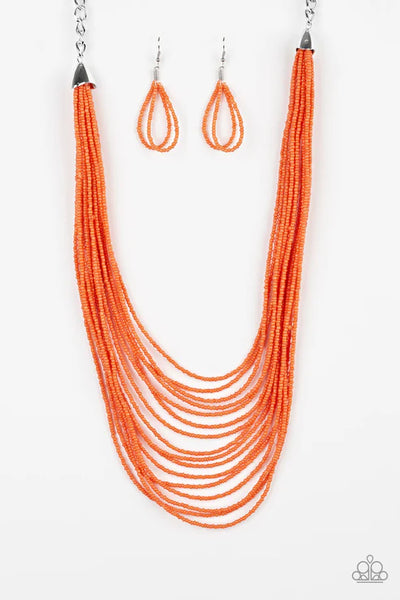 Peacefully Pacific Orange Necklace