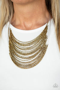 Catwalk Queen  Brass Necklace