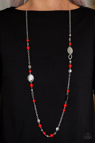 Serenely Springtime Red Necklace