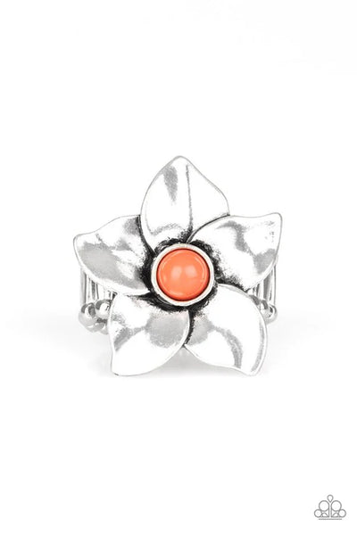 Ask For Flowers Orange Ring - Fashion Fix Exclusive