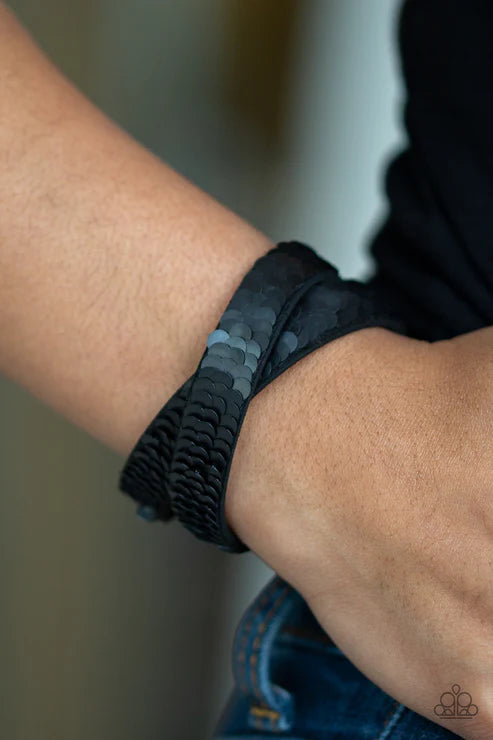 Under The SEQUINS Silver Wrap Bracelet