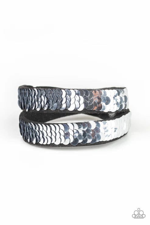 Under The SEQUINS Blue Wrap Bracelet