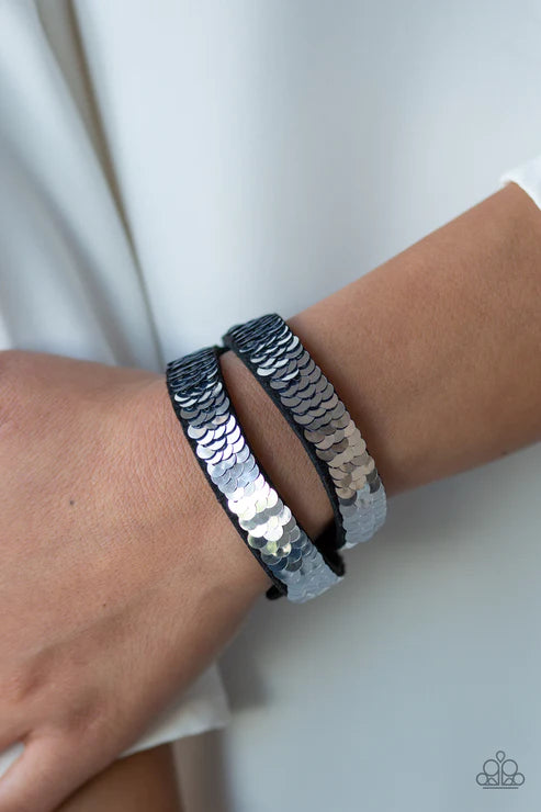 Under The SEQUINS Blue Wrap Bracelet