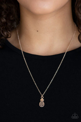 A PINEAPPLE a Day Rose Gold Necklace