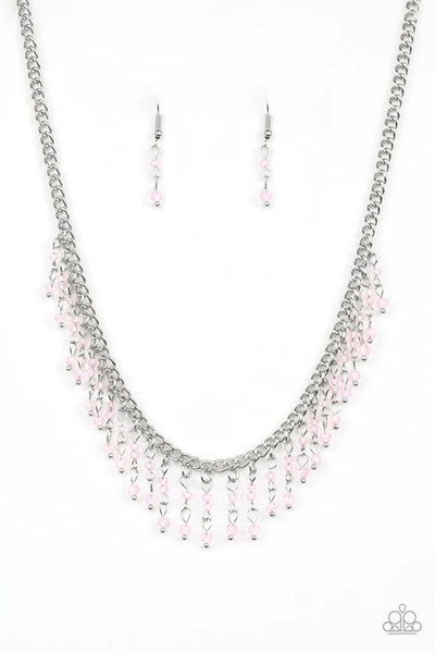 Sporadic Sparkle Pink Necklace