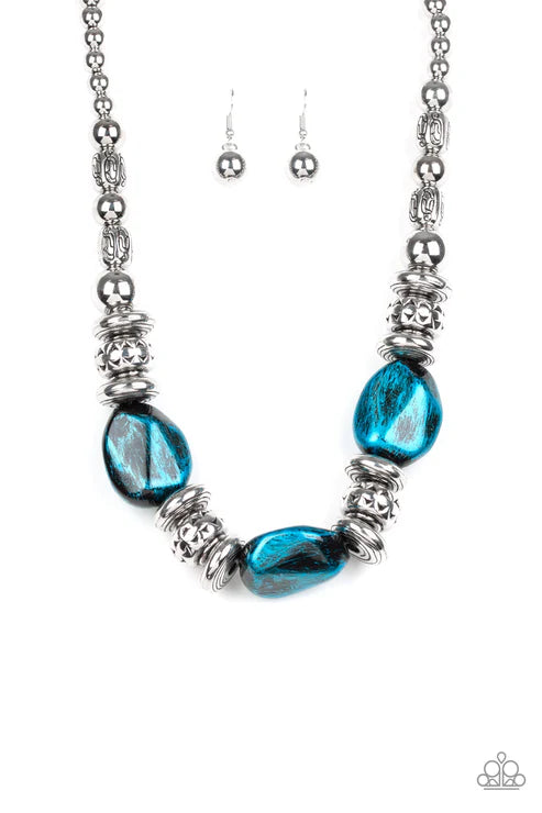 Colorfully Confident Blue Necklace