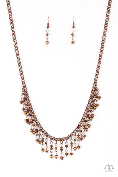 Sporadic Sparkle Copper Necklace