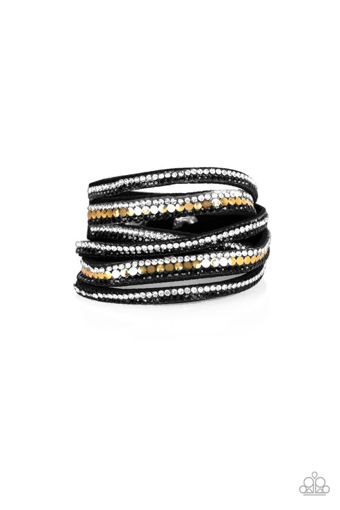 Rock Star Attitude Black Wrap Bracelet