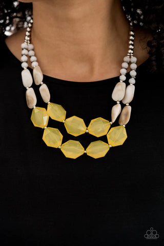 Seacoast Sunset Yellow Necklace - Summer Party Pack Exclusive