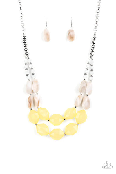 Seacoast Sunset Yellow Necklace - Summer Party Pack Exclusive