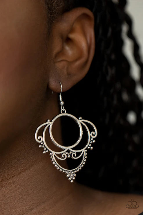 Metallic Macrame Silver Earrings - Fashion Fix Exclusive