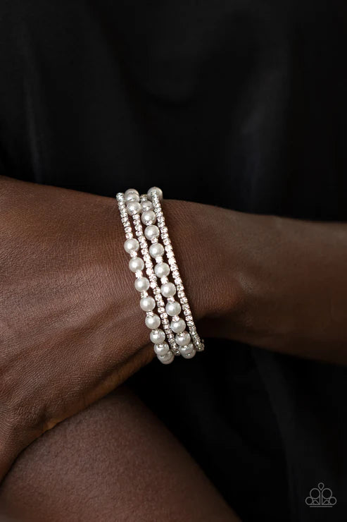 Starry Strut White Bracelet