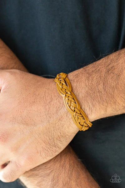 Too Close To HOMESPUN Yellow Bracelet