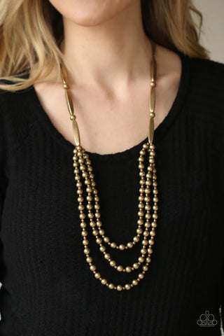 Beaded Beacon Brass Necklace - Fashion Fix Exclusive