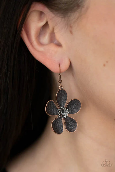 Fresh Florals Copper Earrings - Fashion Fix Exclusive