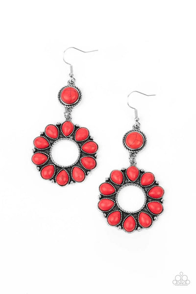 Back At The Ranch Red Earrings - Fashion Fix Exclusive