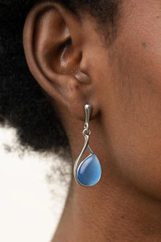 Pampered Glow Up Blue Post Earrings - Fashion Fix Exclusive