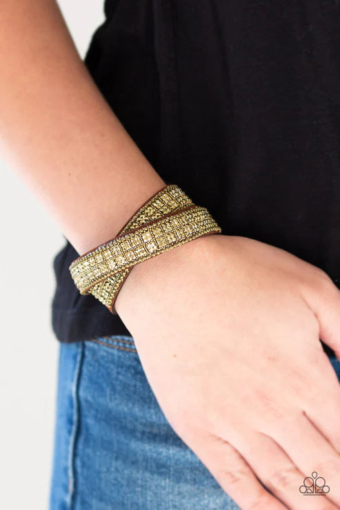 Rock Band Refinement Brass Wrap Bracelet