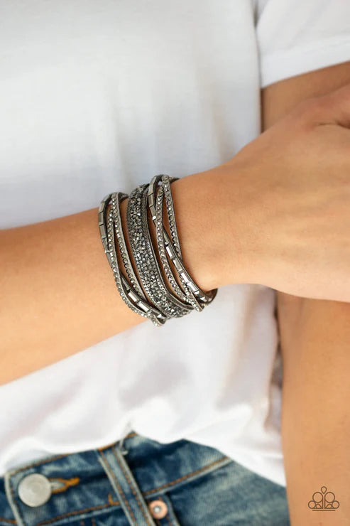 Punk Prowess Silver Wrap Bracelet