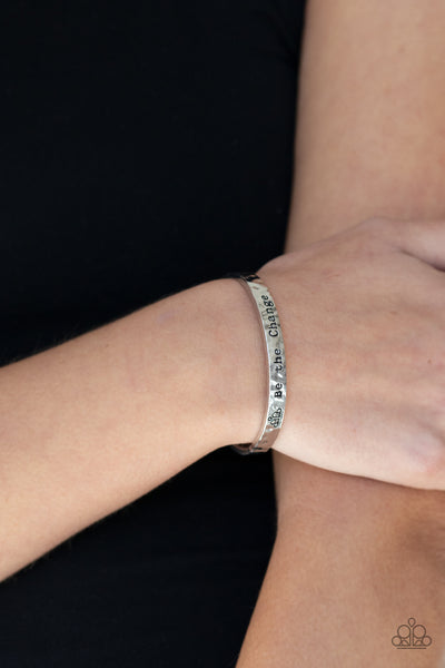 Be The Change Silver Bracelet