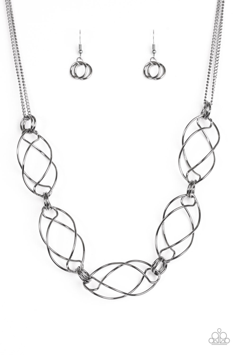 Burst Into Flames Black Necklace