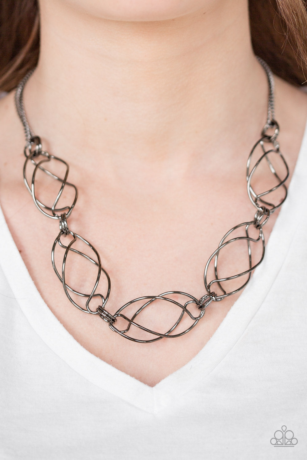 Burst Into Flames Black Necklace