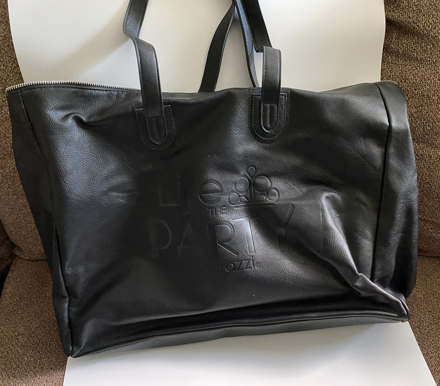 Paparazzi Black Leather LOTP Tote Bag