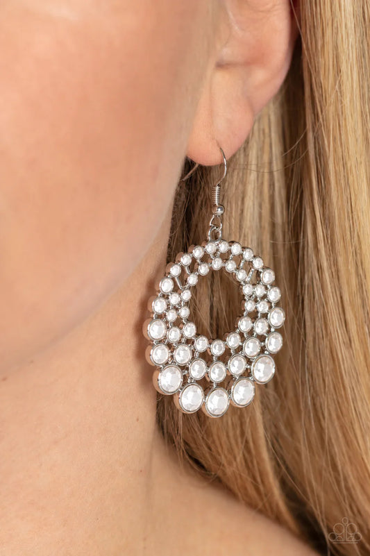 So Self-GLOW-rious White Earrings