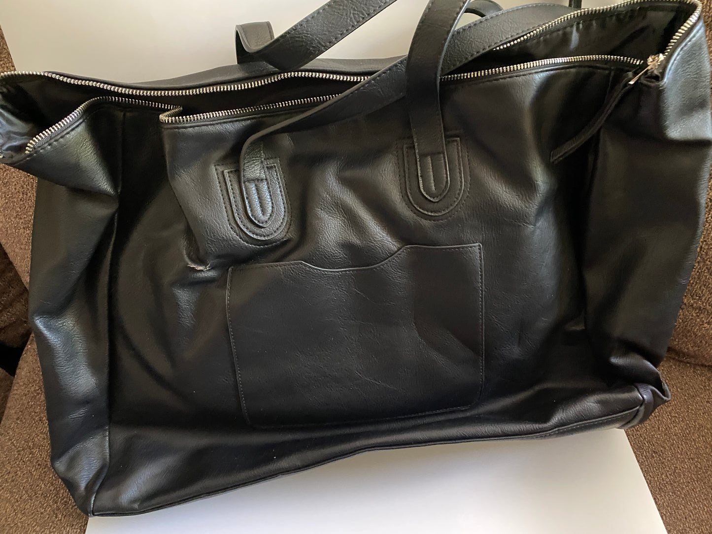 Paparazzi Black Leather LOTP Tote Bag